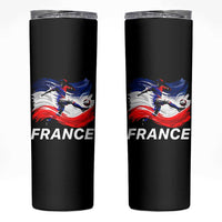 France Soccer Football Fan French Flag Skinny Tumbler