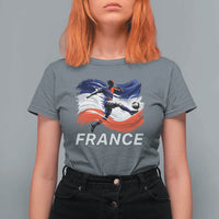 France Soccer Football Fan French Flag T Shirt For Women