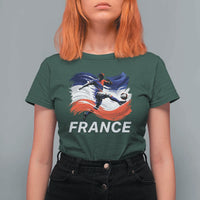 France Soccer Football Fan French Flag T Shirt For Women