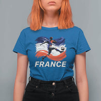 France Soccer Football Fan French Flag T Shirt For Women