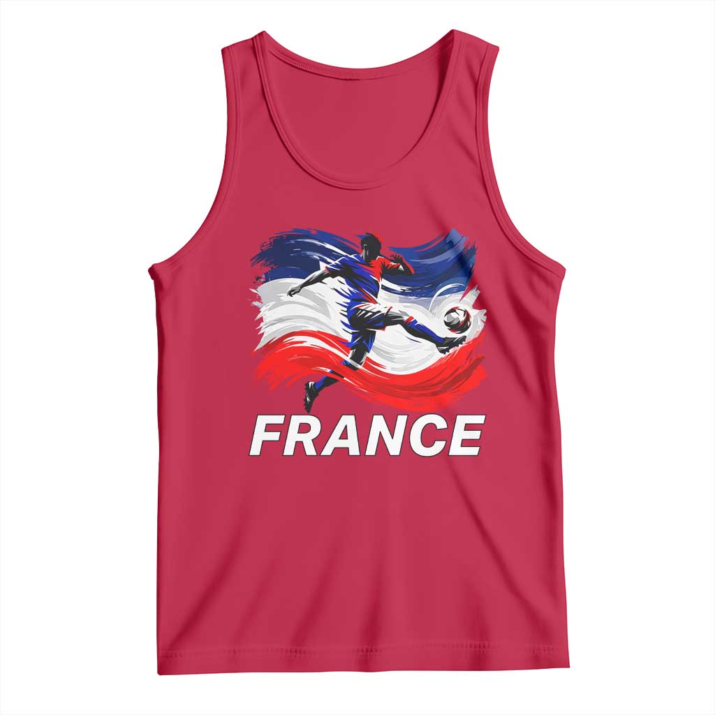 France Soccer Football Fan French Flag Tank Top