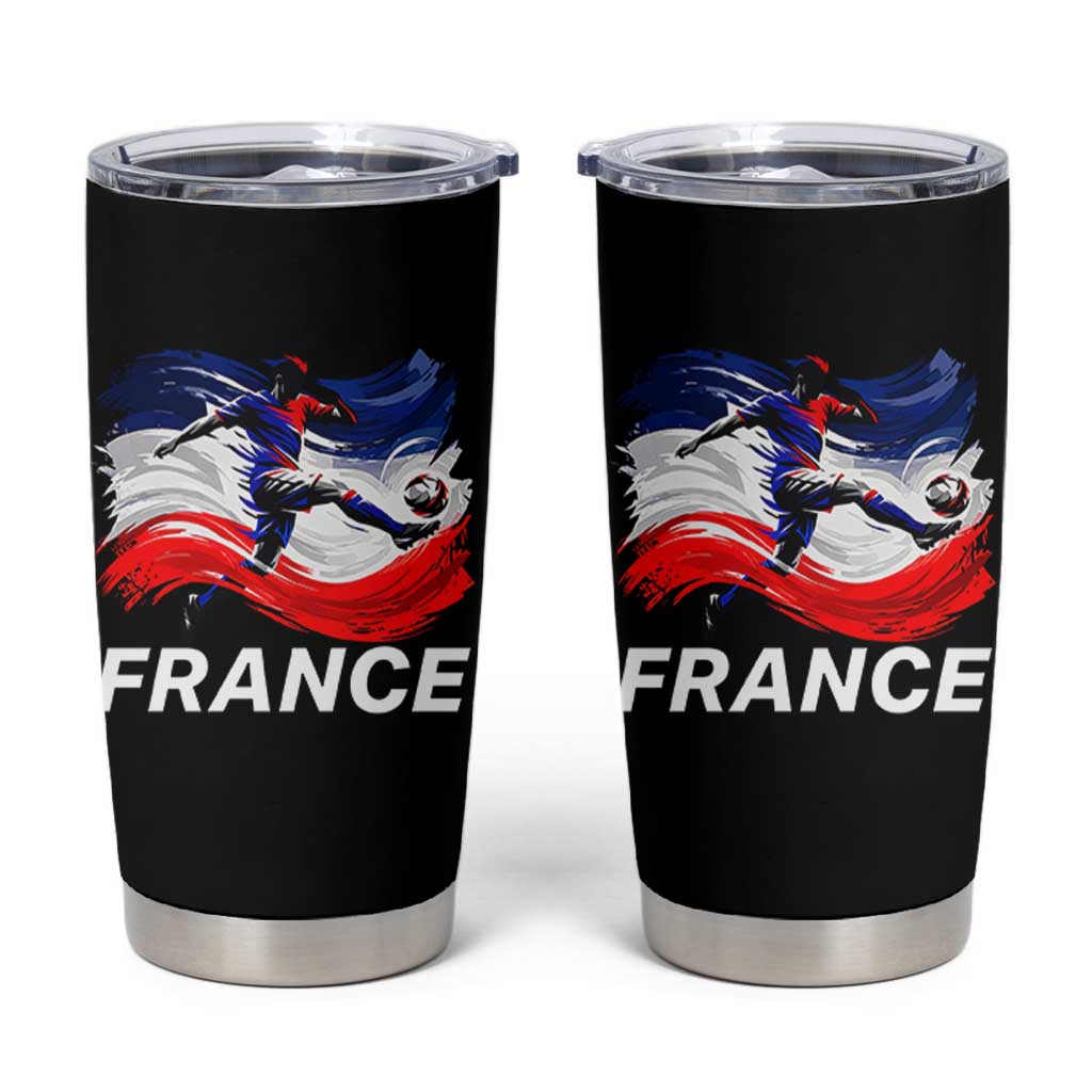 France Soccer Football Fan French Flag Tumbler Cup