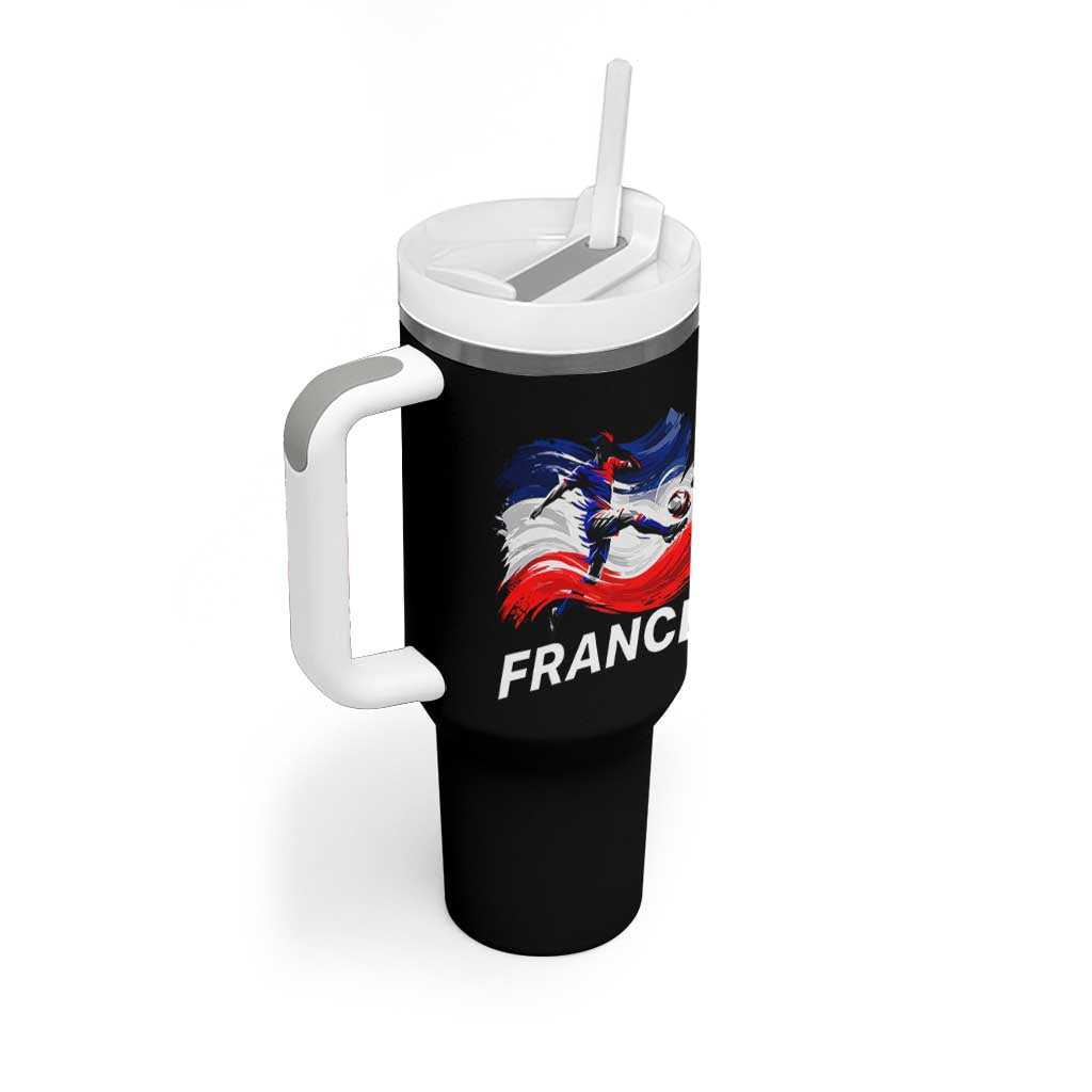 France Soccer Football Fan French Flag Tumbler With Handle