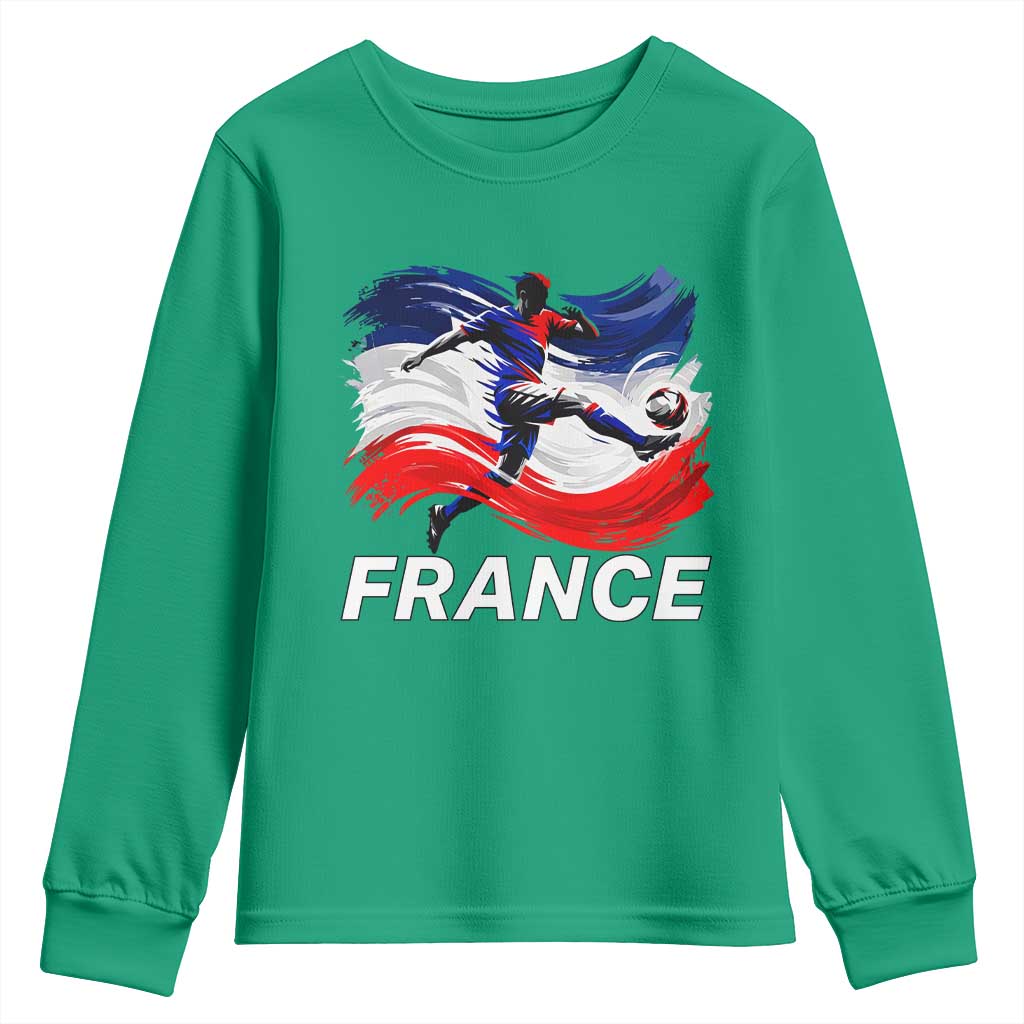 France Soccer Football Fan French Flag Youth Sweatshirt