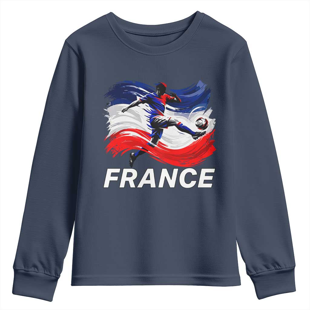 France Soccer Football Fan French Flag Youth Sweatshirt