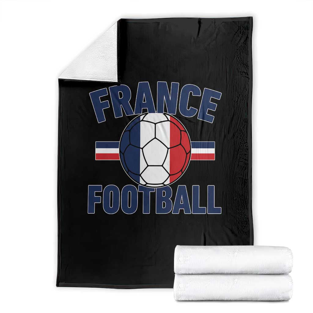 French Flag France Soccer Football Fan Throw Blanket