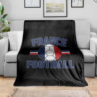 French Flag France Soccer Football Fan Throw Blanket