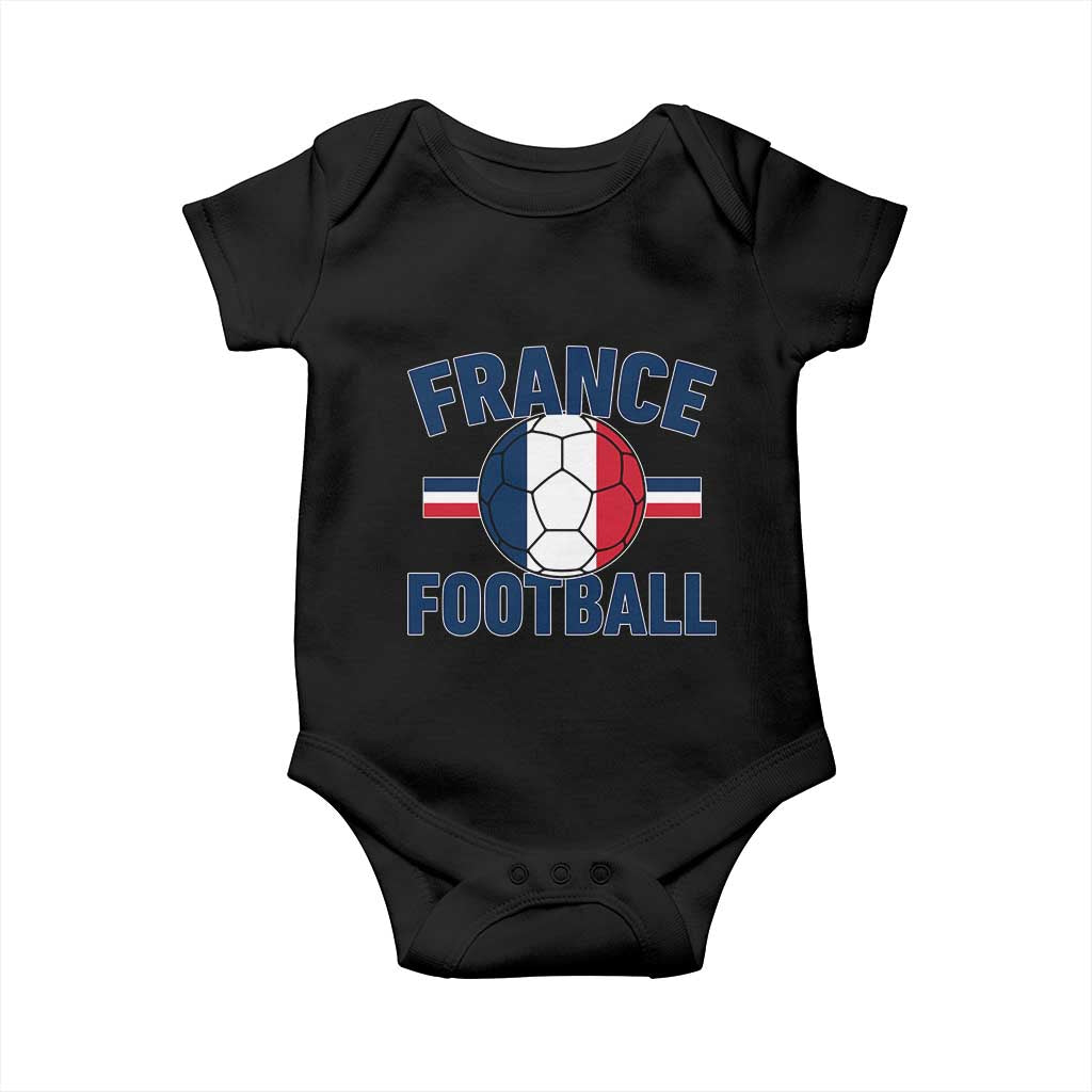 French Flag France Soccer Football Fan Baby Onesie