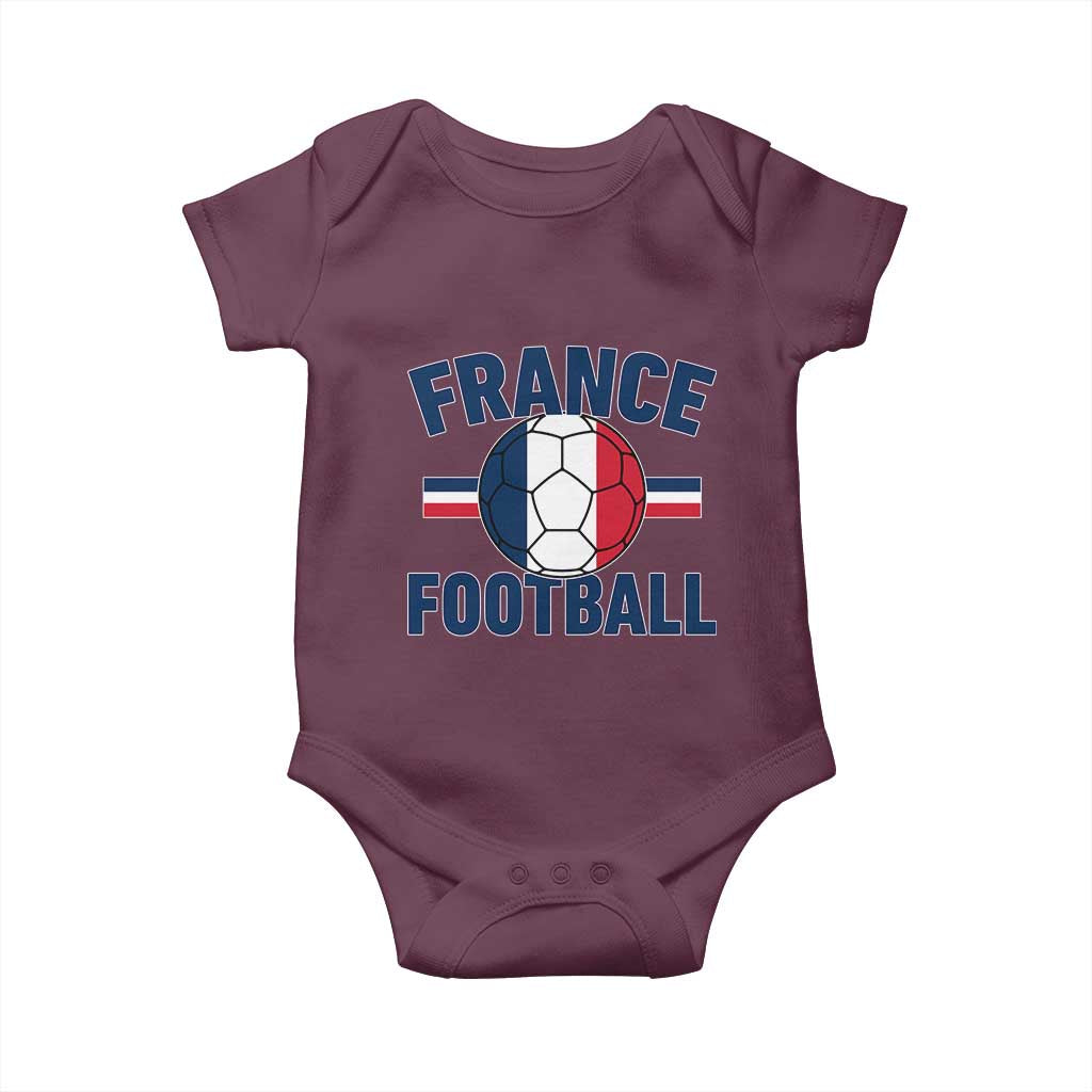 French Flag France Soccer Football Fan Baby Onesie
