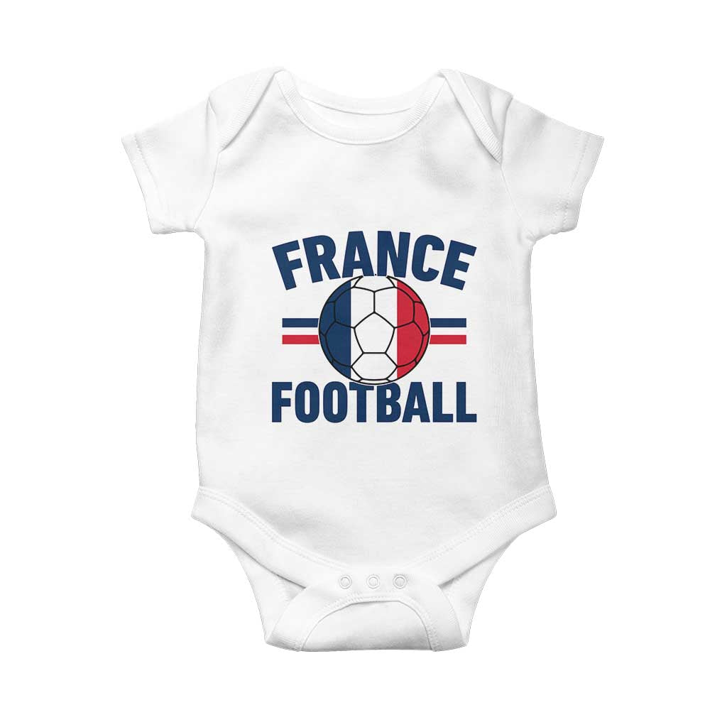 French Flag France Soccer Football Fan Baby Onesie