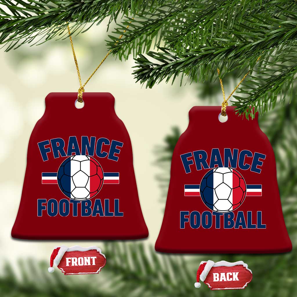 French Flag France Soccer Football Fan Ceramic Ornament