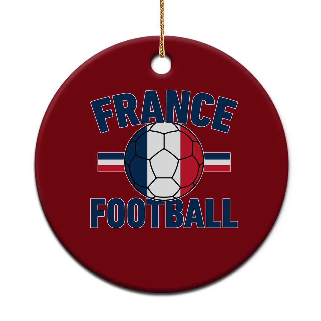 French Flag France Soccer Football Fan Ceramic Ornament