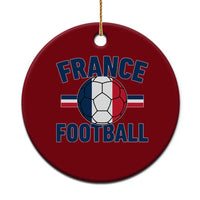 French Flag France Soccer Football Fan Ceramic Ornament