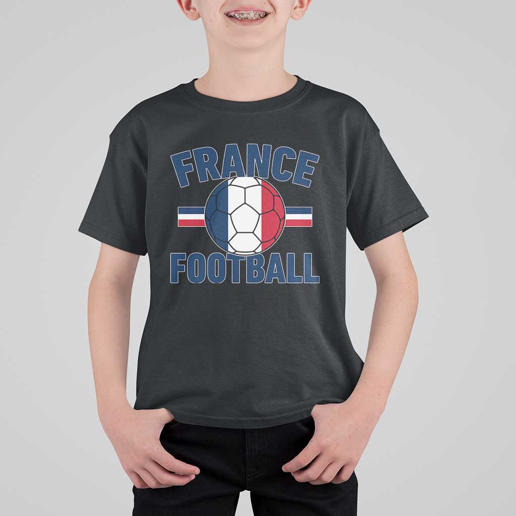 French Flag France Soccer Football Fan T Shirt For Kid