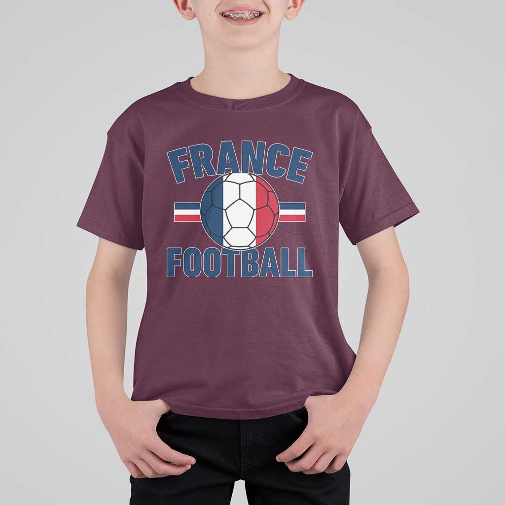 French Flag France Soccer Football Fan T Shirt For Kid