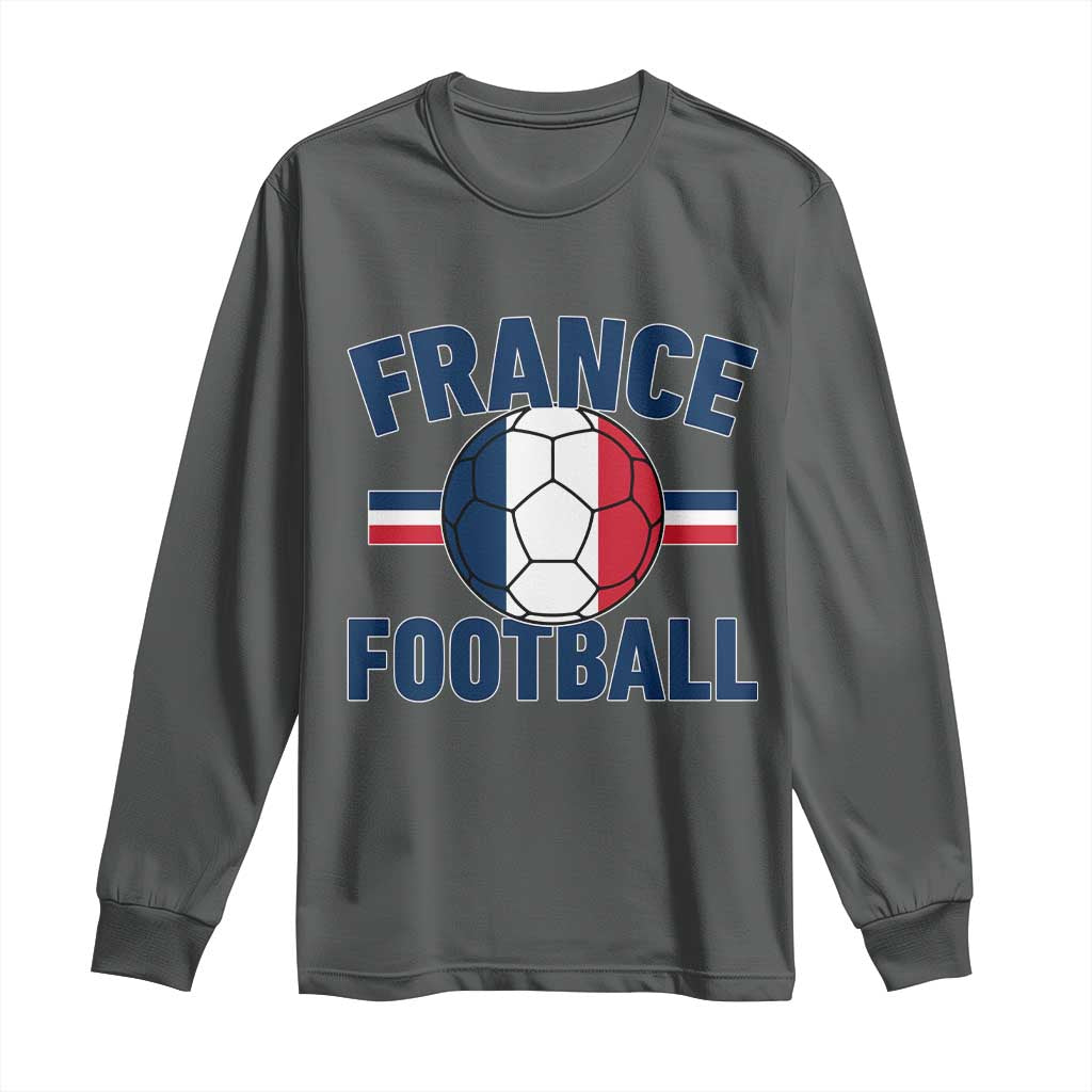 French Flag France Soccer Football Fan Long Sleeve Shirt