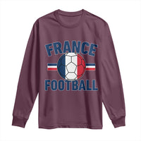 French Flag France Soccer Football Fan Long Sleeve Shirt