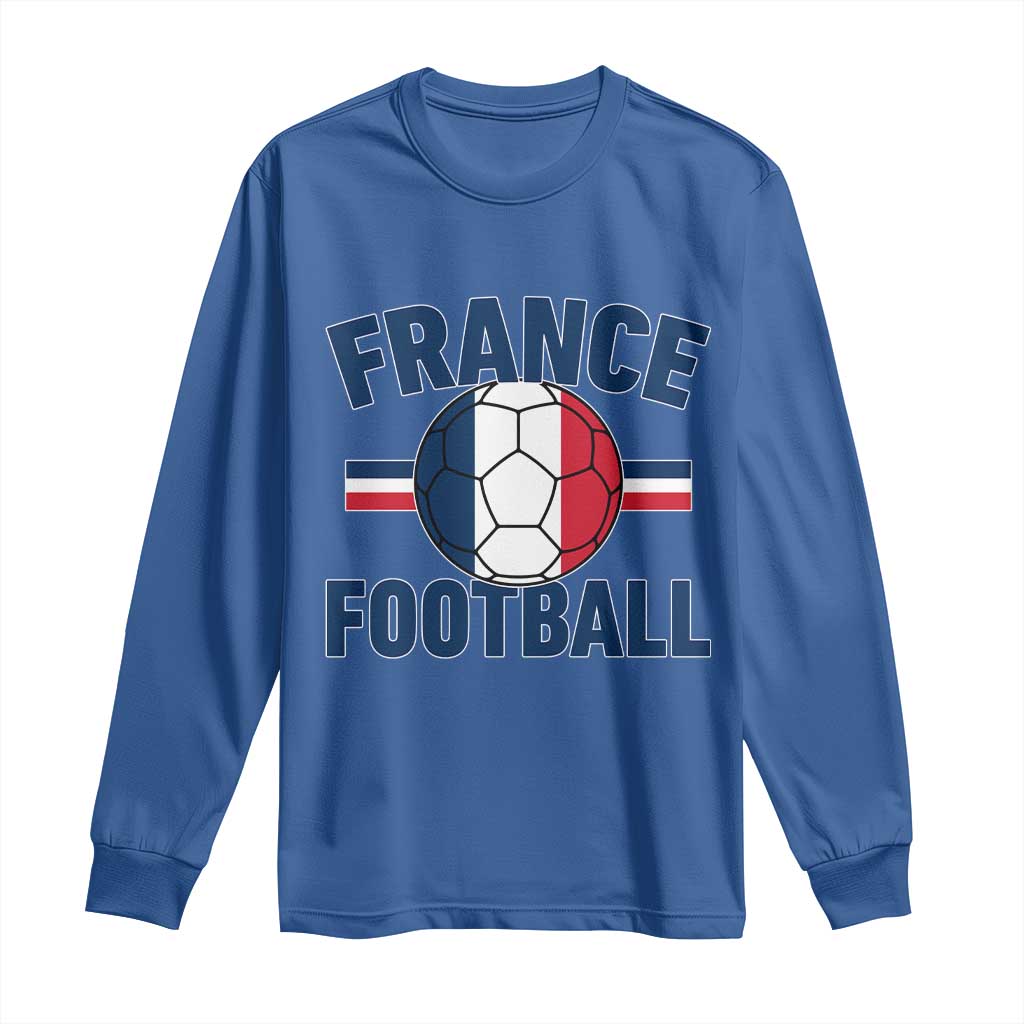 French Flag France Soccer Football Fan Long Sleeve Shirt