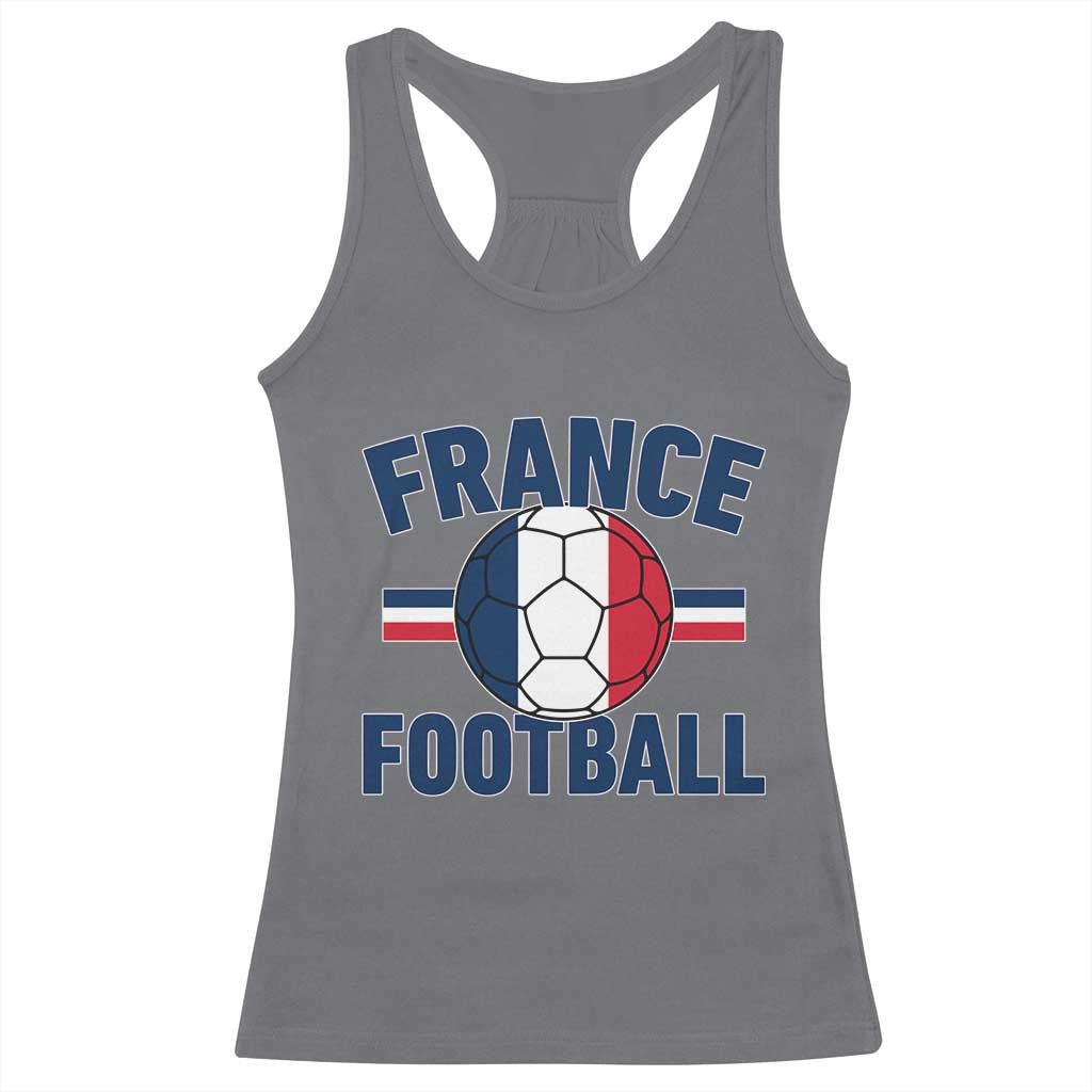 French Flag France Soccer Football Fan Racerback Tank Top