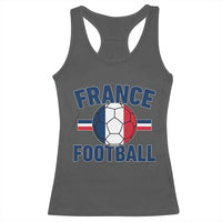 French Flag France Soccer Football Fan Racerback Tank Top