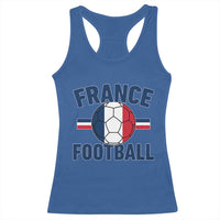 French Flag France Soccer Football Fan Racerback Tank Top