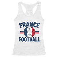 French Flag France Soccer Football Fan Racerback Tank Top