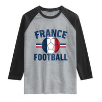 French Flag France Soccer Football Fan Raglan Shirt