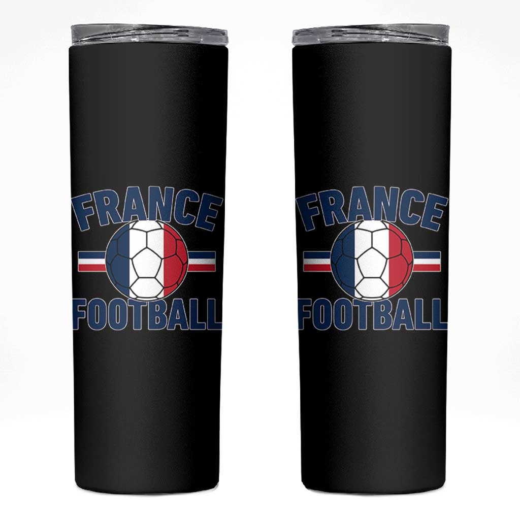 French Flag France Soccer Football Fan Skinny Tumbler
