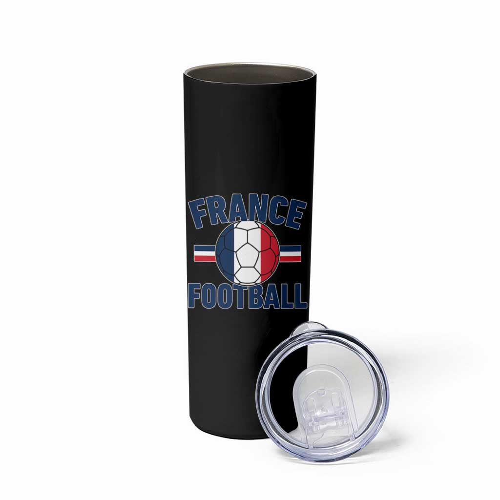 French Flag France Soccer Football Fan Skinny Tumbler