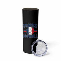 French Flag France Soccer Football Fan Skinny Tumbler