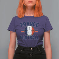 French Flag France Soccer Football Fan T Shirt For Women
