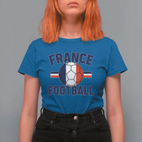 French Flag France Soccer Football Fan T Shirt For Women