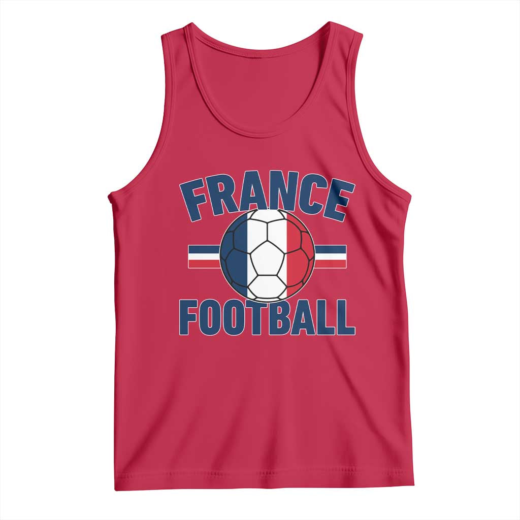 French Flag France Soccer Football Fan Tank Top