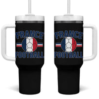 French Flag France Soccer Football Fan Tumbler With Handle