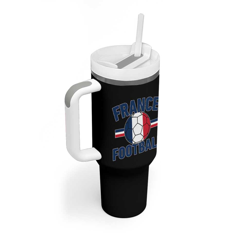 French Flag France Soccer Football Fan Tumbler With Handle
