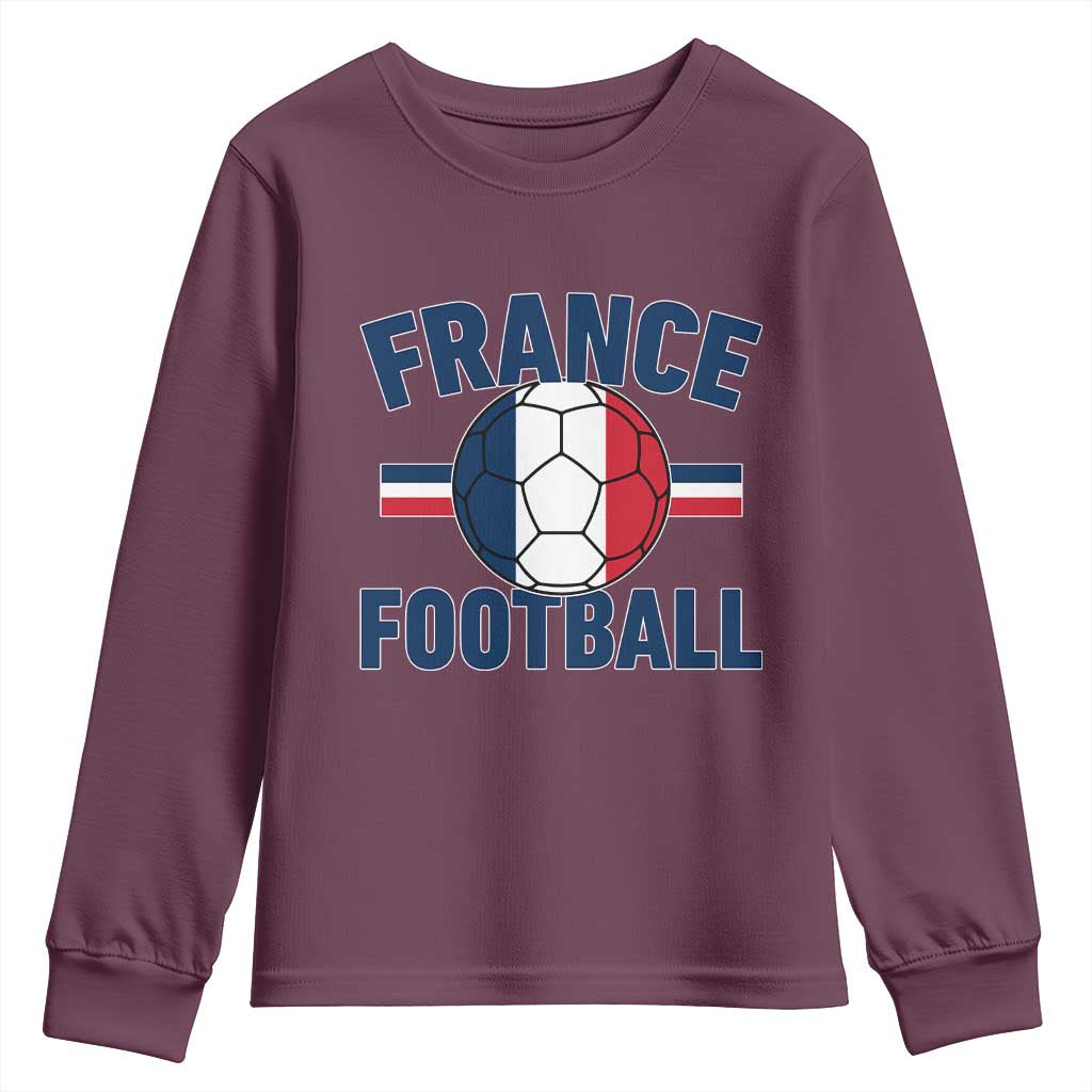 French Flag France Soccer Football Fan Youth Sweatshirt