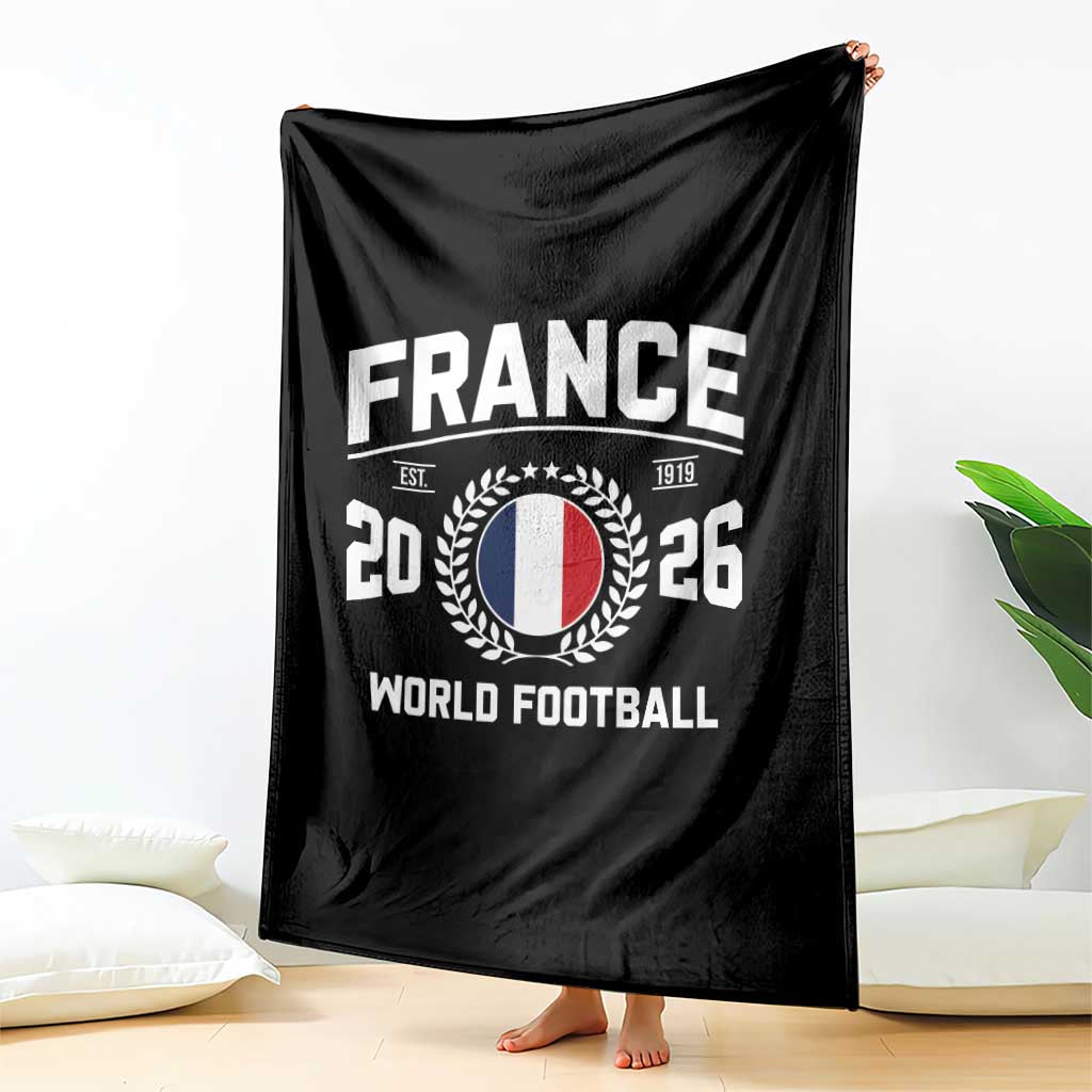 France Soccer Fan French Flag Patriotic Sports Throw Blanket