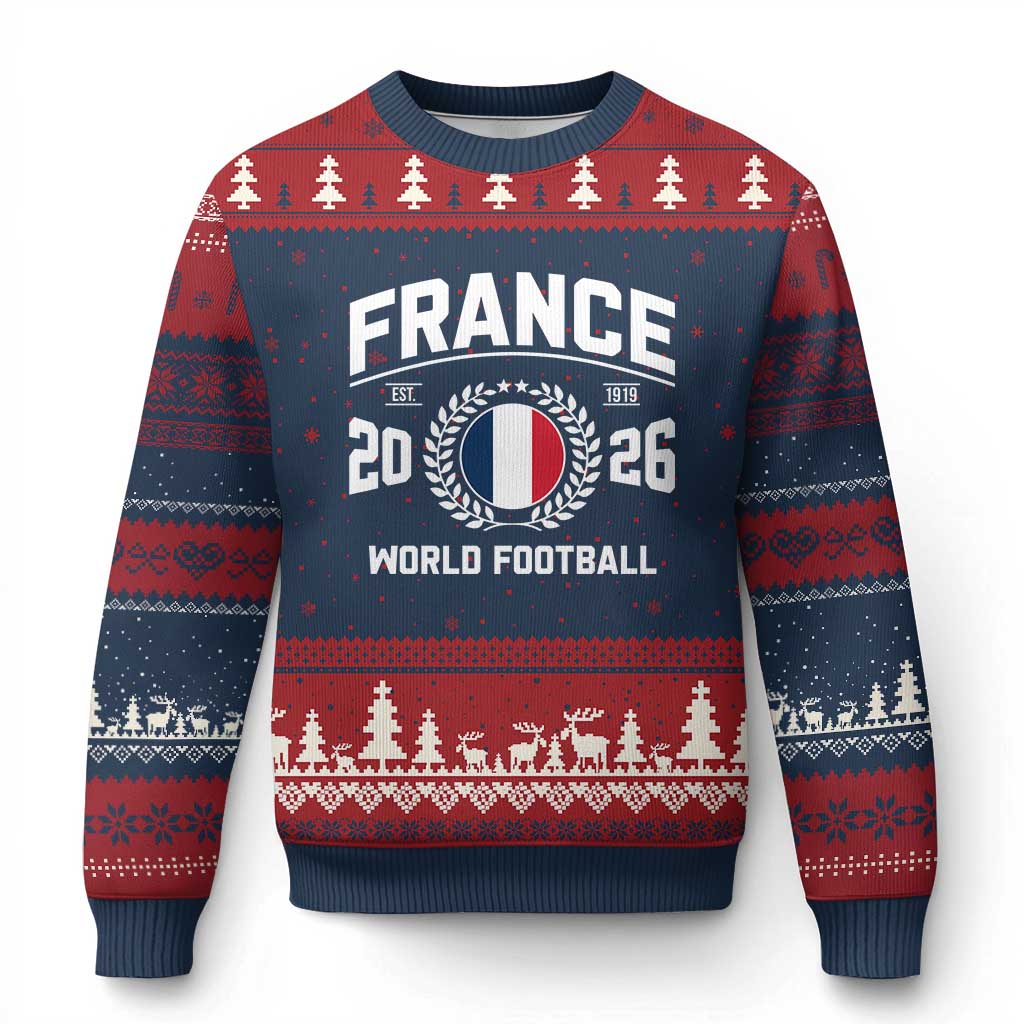 France Soccer Fan French Flag Patriotic Sports Ugly Christmas Sweater