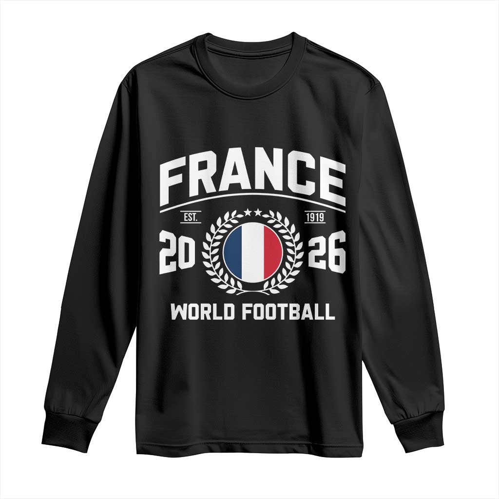 France Soccer Fan French Flag Patriotic Sports Long Sleeve Shirt