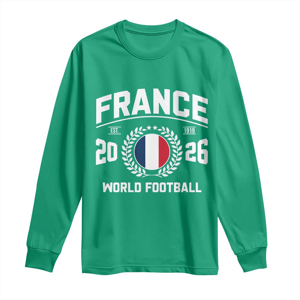 France Soccer Fan French Flag Patriotic Sports Long Sleeve Shirt