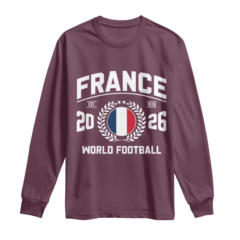 France Soccer Fan French Flag Patriotic Sports Long Sleeve Shirt