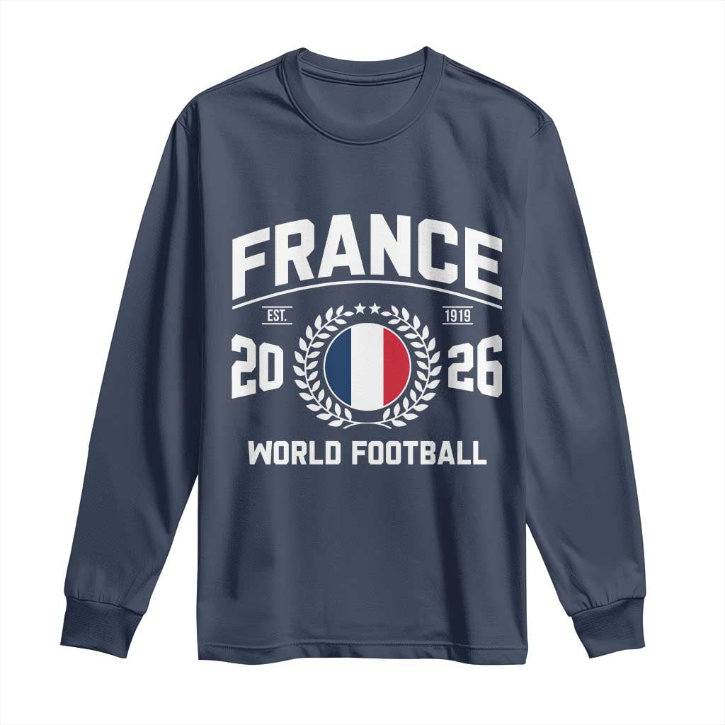 France Soccer Fan French Flag Patriotic Sports Long Sleeve Shirt