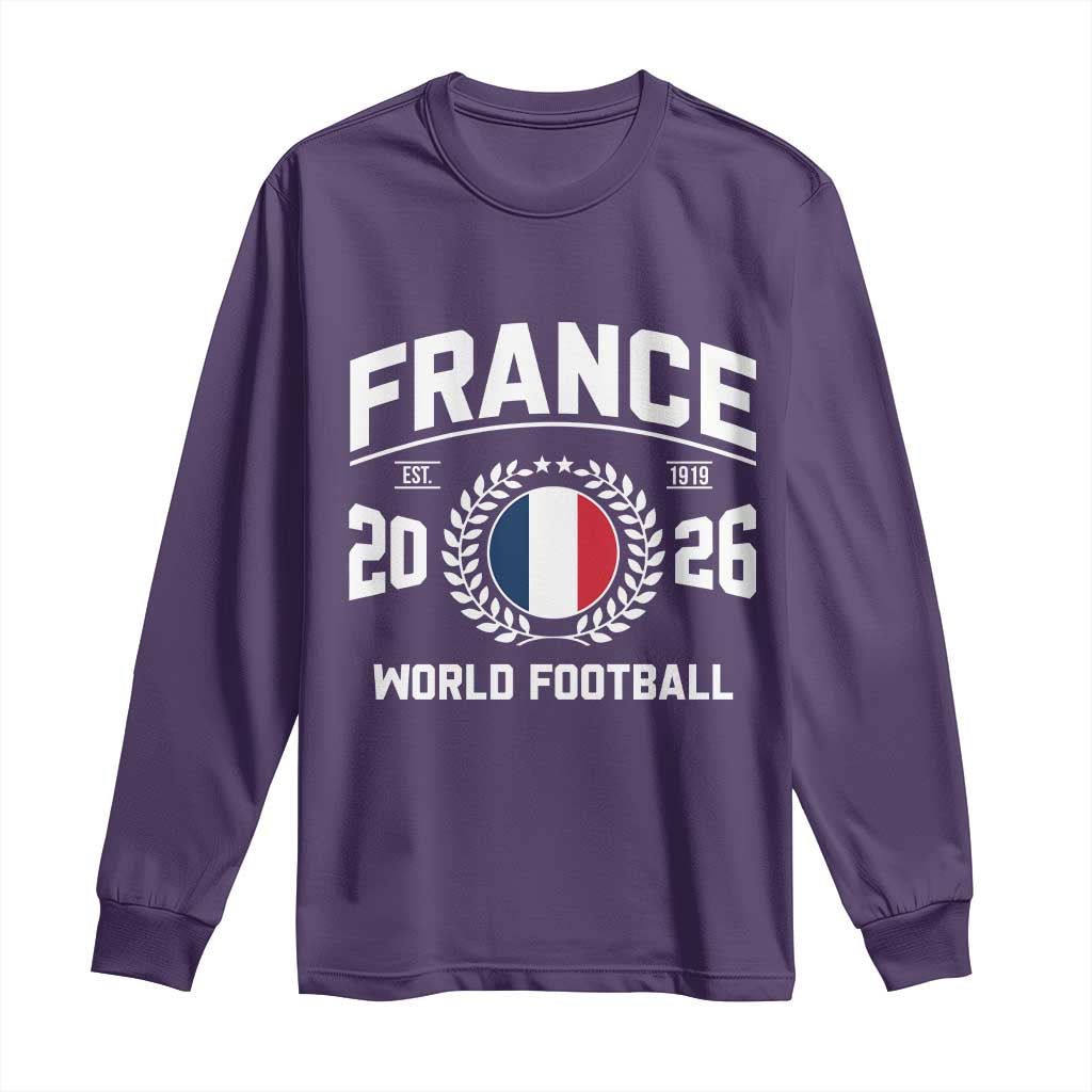 France Soccer Fan French Flag Patriotic Sports Long Sleeve Shirt