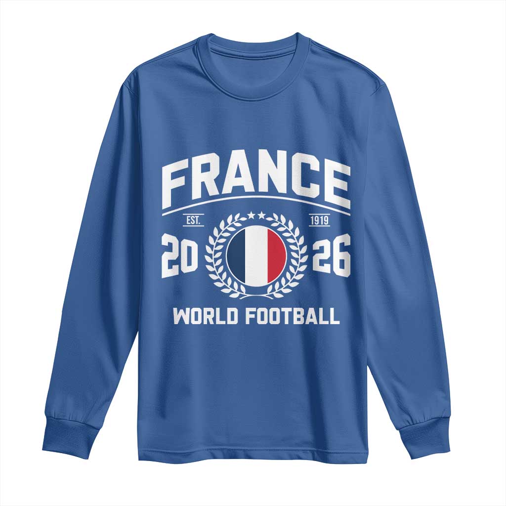 France Soccer Fan French Flag Patriotic Sports Long Sleeve Shirt