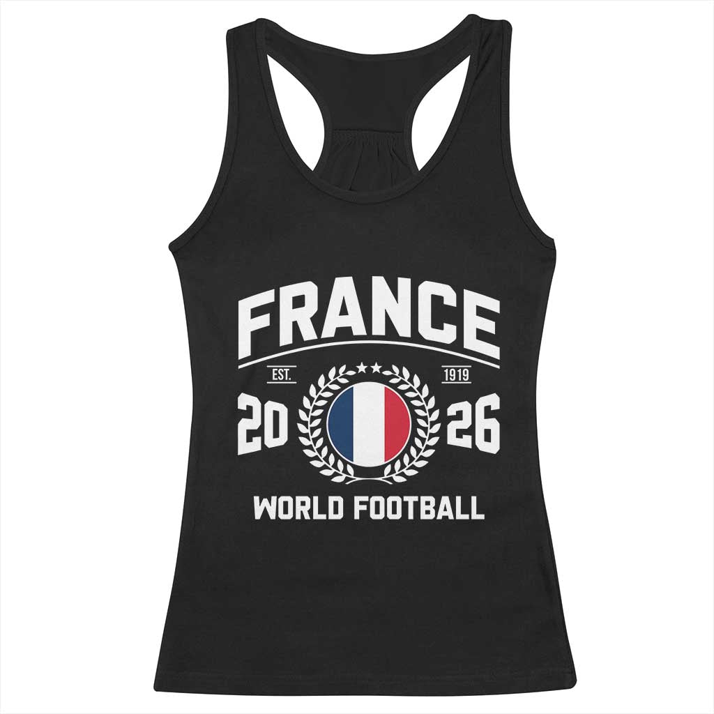 France Soccer Fan French Flag Patriotic Sports Racerback Tank Top