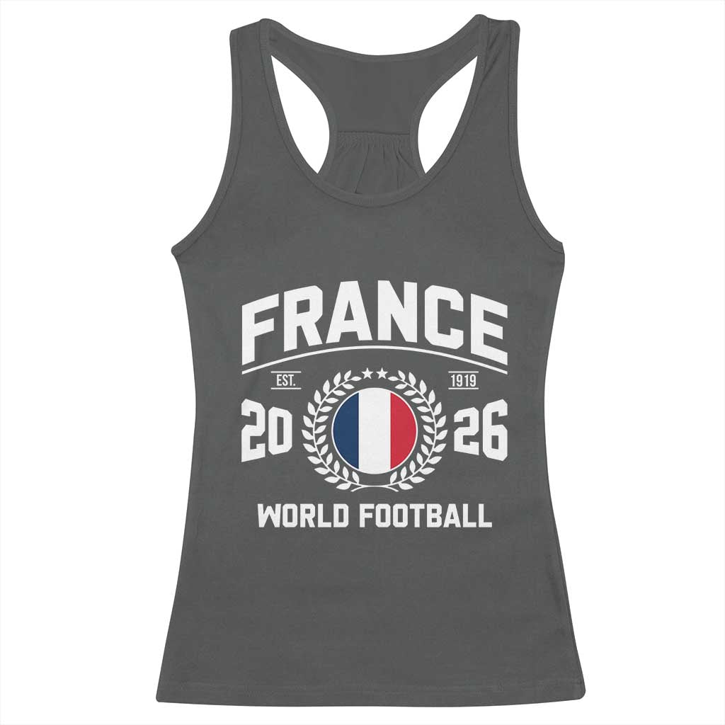 France Soccer Fan French Flag Patriotic Sports Racerback Tank Top