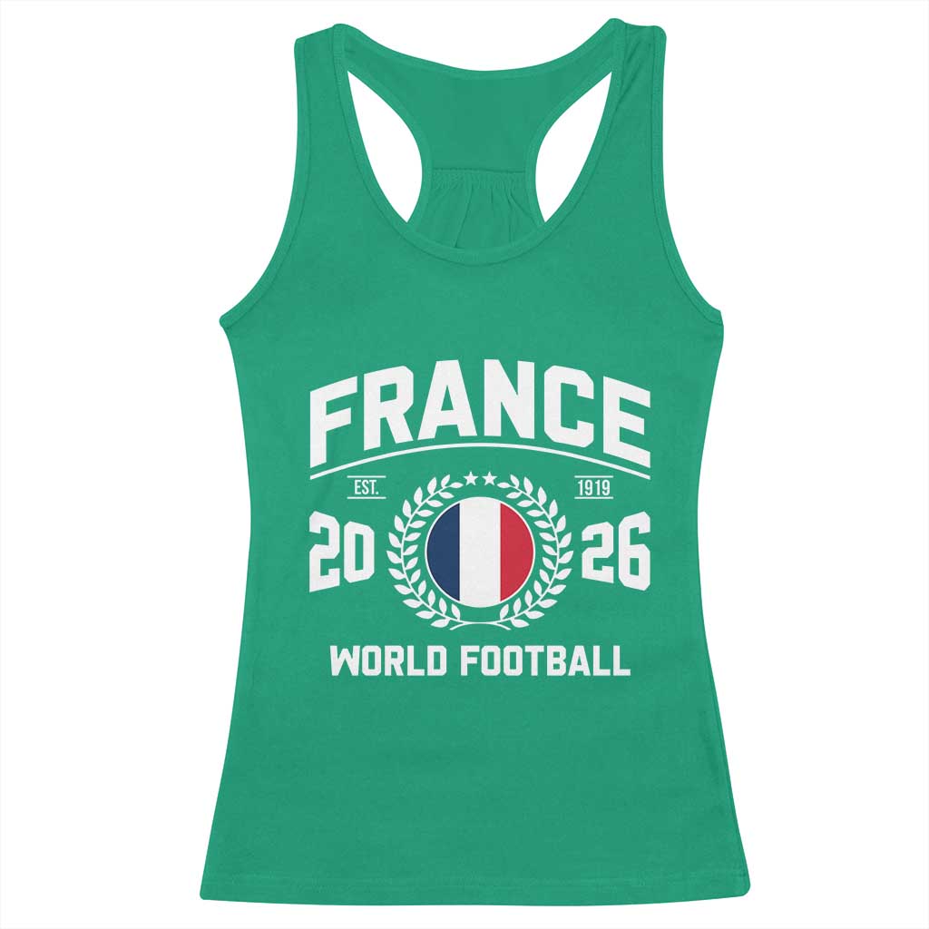 France Soccer Fan French Flag Patriotic Sports Racerback Tank Top