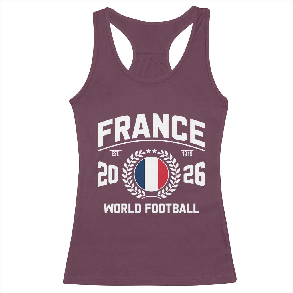 France Soccer Fan French Flag Patriotic Sports Racerback Tank Top