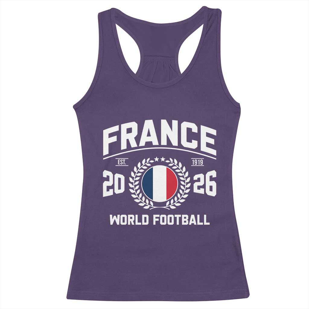 France Soccer Fan French Flag Patriotic Sports Racerback Tank Top