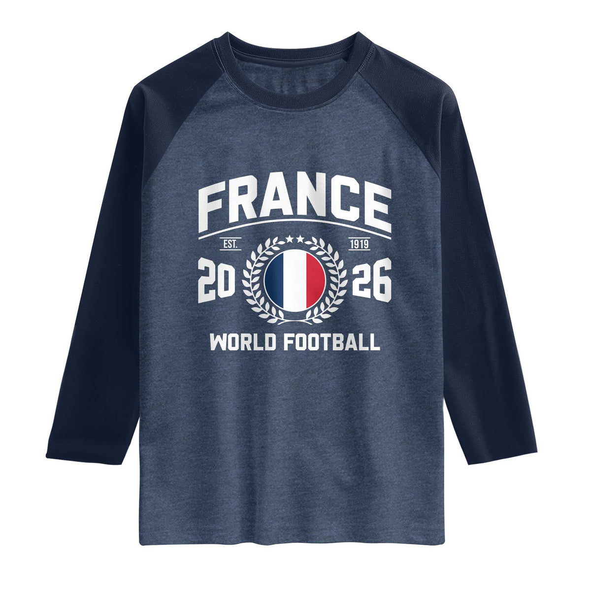 France Soccer Fan French Flag Patriotic Sports Raglan Shirt